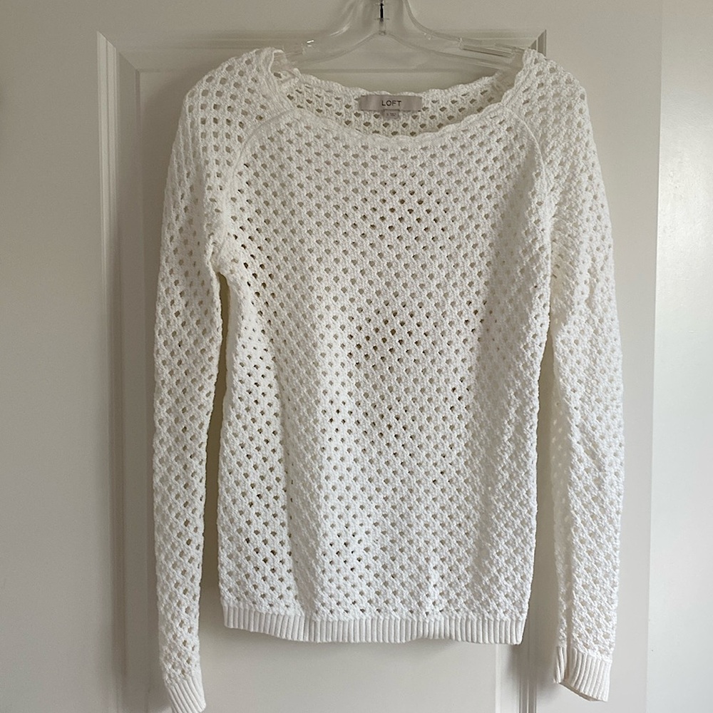 Ann Tayler LOFT white sweater, size: S, gently used